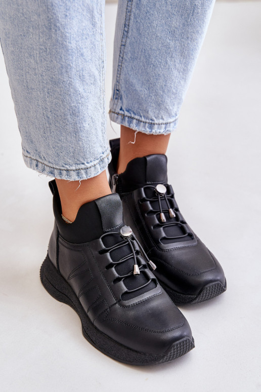 pašiltinti sportiniai bateliai    Artiker 55C0041 Juodos spalvos