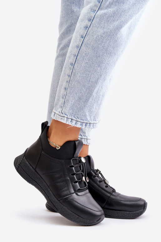 pašiltinti sportiniai bateliai    Artiker 55C0041 Juodos spalvos