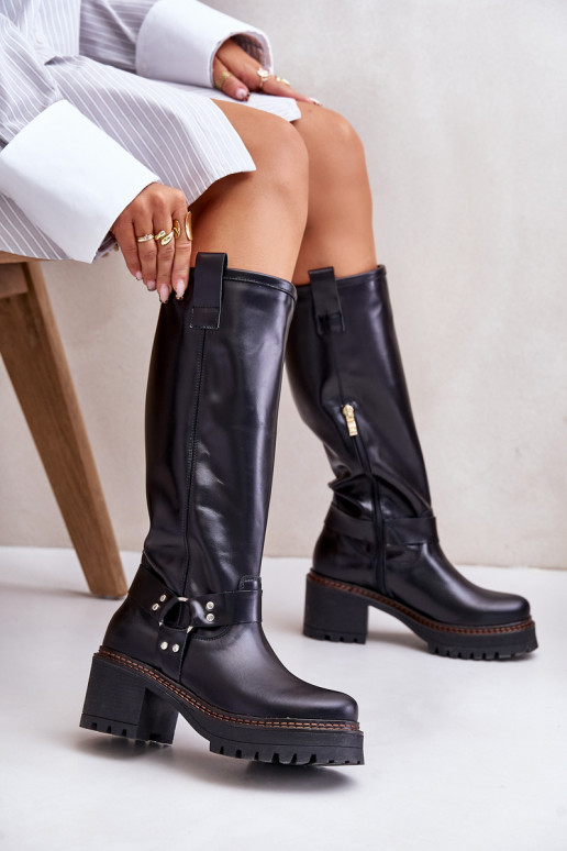 moteriški ilgaauliai batai   3432 Juodos spalvos   moteriški ilgaauliai batai   3432 Juodos spalvos