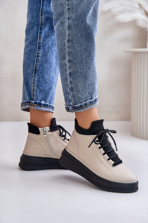    sportiniai bateliai su platforma Artiker 55C0554 smėlio spalvos