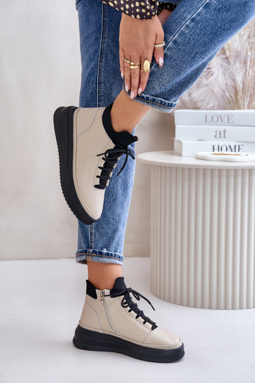    sportiniai bateliai su platforma Artiker 55C0554 smėlio spalvos