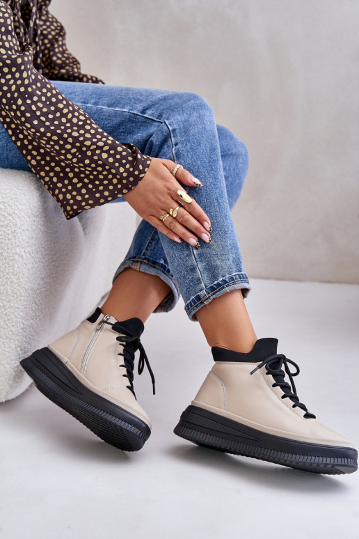    sportiniai bateliai su platforma Artiker 55C0554 smėlio spalvos