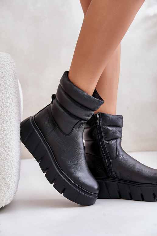 Zazoo 60512 Moterišk aulinukai  pašiltinti veltiniu Juodos spalvos