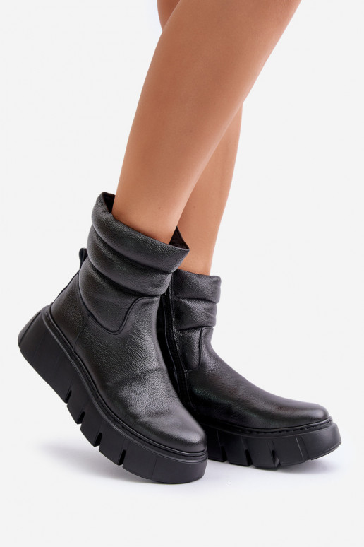 Zazoo 60512 Moterišk aulinukai  pašiltinti veltiniu Juodos spalvos