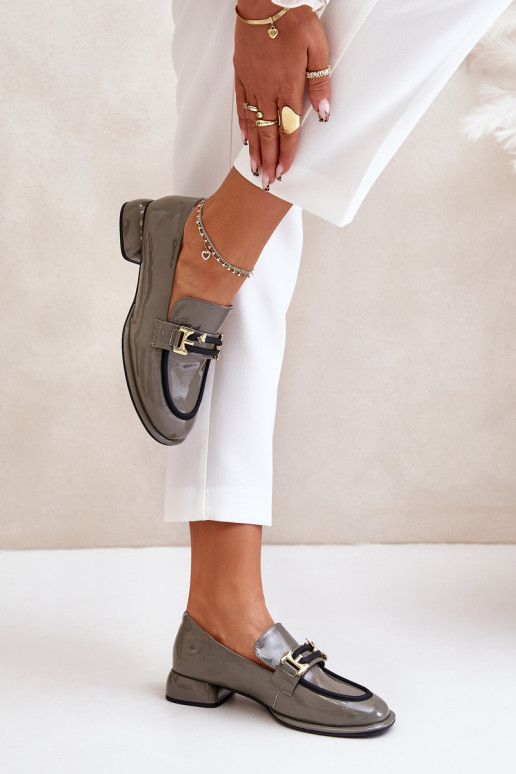 su lako efektu batai   su ornamentais Artiker 55C0412 pilkos spalvos