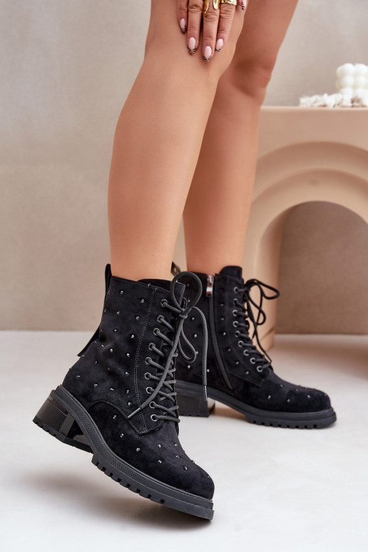 Dekoruotos aulinukai  pašiltinti D&A MR880-017 Juodos spalvos