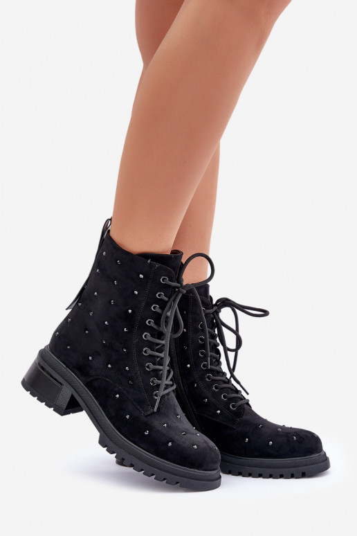 Dekoruotos aulinukai  pašiltinti D&A MR880-017 Juodos spalvos