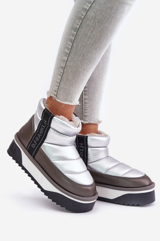  sniego batai su masyviu padu D.Franklin DFSH371010 sidabro spalvos