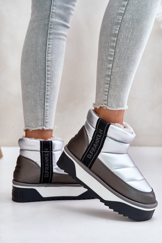  sniego batai su masyviu padu D.Franklin DFSH371010 sidabro spalvos