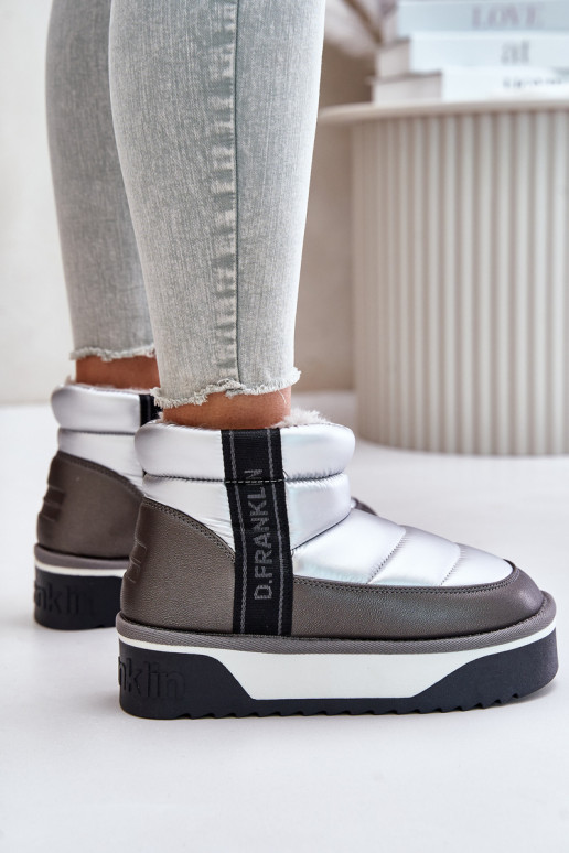  sniego batai su masyviu padu D.Franklin DFSH371010 sidabro spalvos