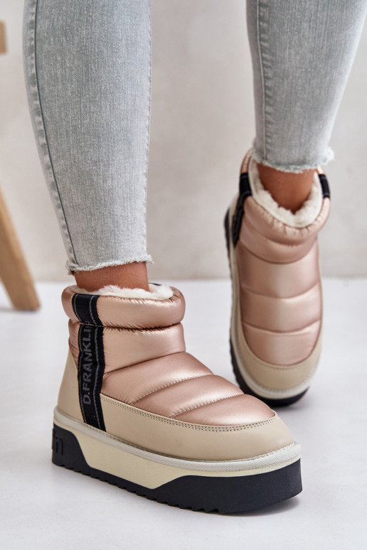  sniego batai su masyviu padu D.Franklin DFSH371010 smėlio spalvos