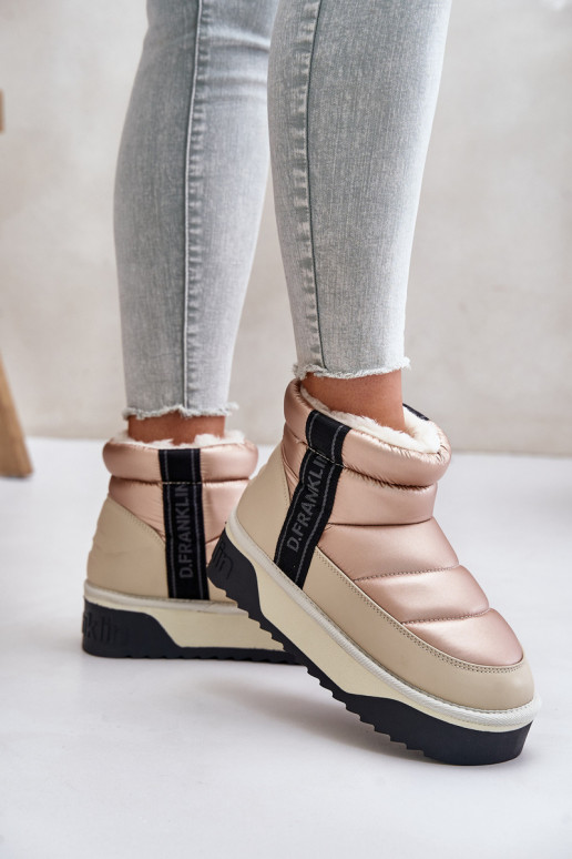  sniego batai su masyviu padu D.Franklin DFSH371010 smėlio spalvos