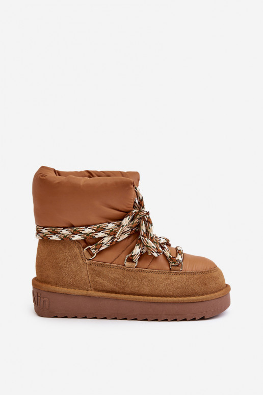 iš zomšos sniego batai  Z Grubym m D.Franklin DFSH375003 rudos spalvos