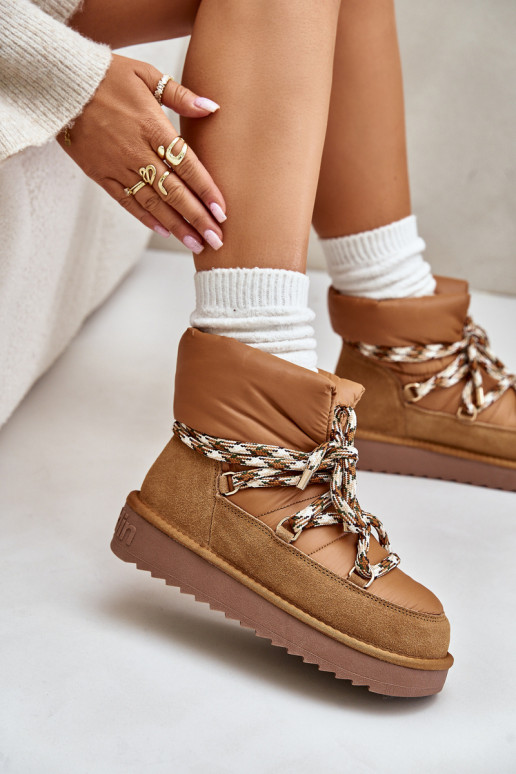 iš zomšos sniego batai  Z Grubym m D.Franklin DFSH375003 rudos spalvos