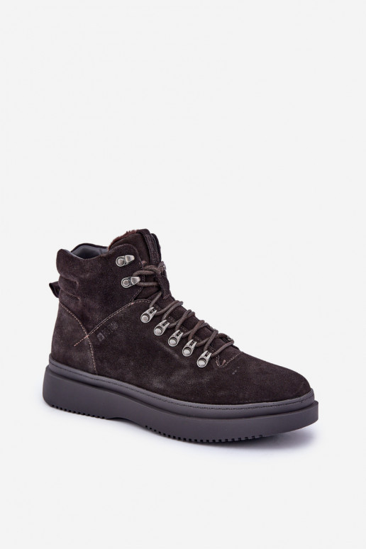 iš zomšos batai  pašiltinti Big Star OO174189 rudos spalvos