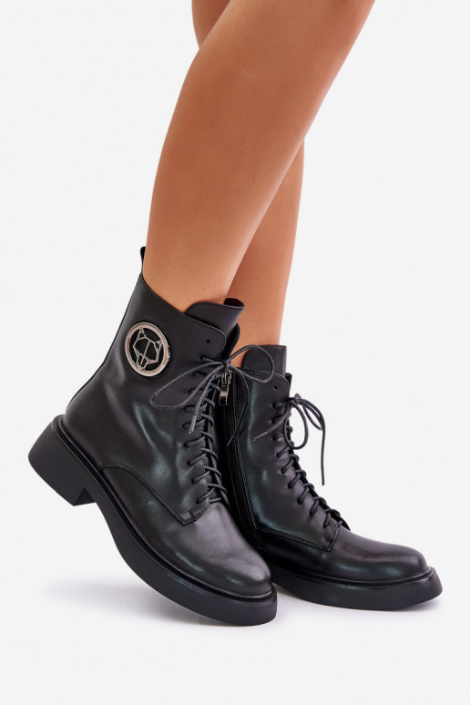   Šilti suvarstomi aulinukai  su ornamentais Juodos spalvos Lorevine