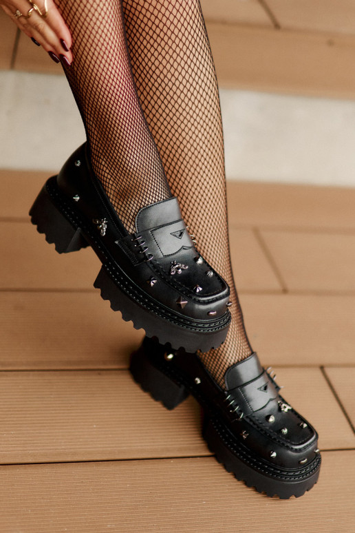   batai  su gražiomis detalėmis D&A MR880-102 Juodos spalvos