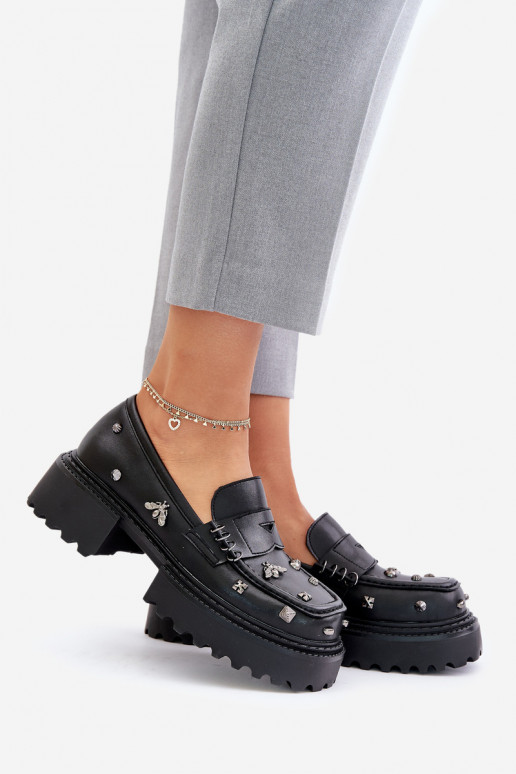   batai  su gražiomis detalėmis D&A MR880-102 Juodos spalvos