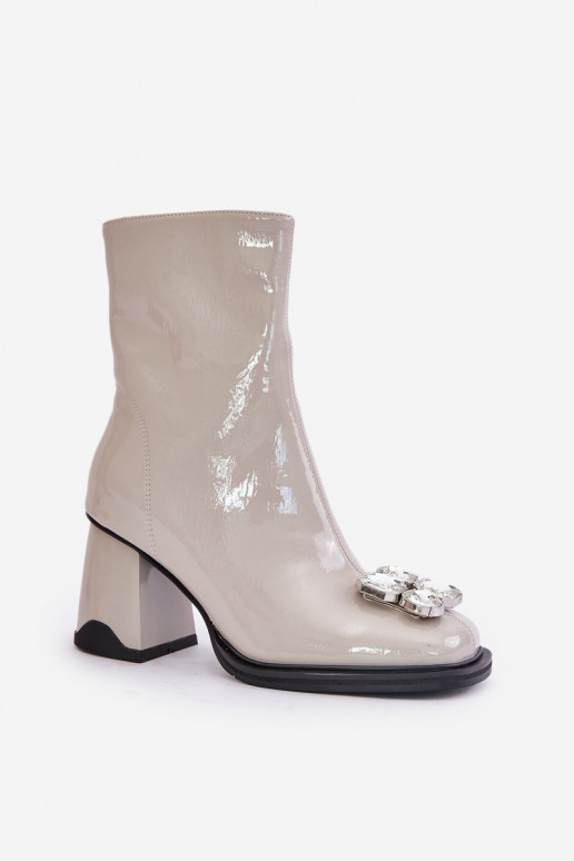 su lako efektu Moteriški aulinukai su ornamentais D&A MR880-019 pilkos spalvos