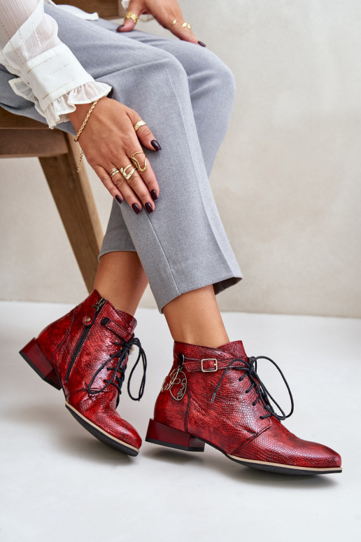    su lako efektu Aulinukai   5743A-08 raudonos spalvos