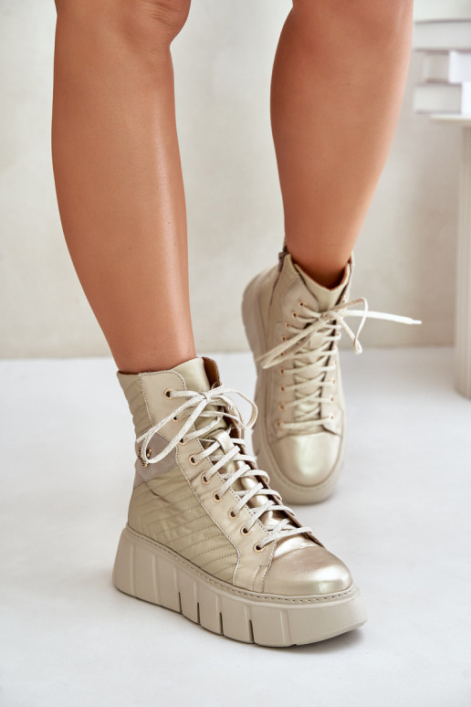 Aulinukai su platforma  06751-25 aukso spalvos