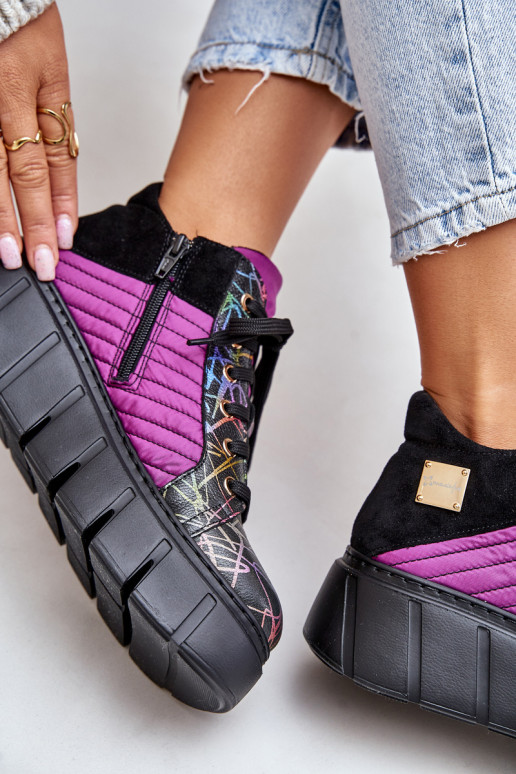    modelio batai su platforma  06767-15 rožinės spalvos