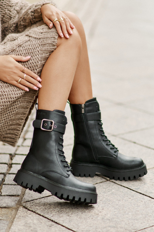 pašiltinti aulinukai su sagtimis Big Star OO274137 Juodos spalvos