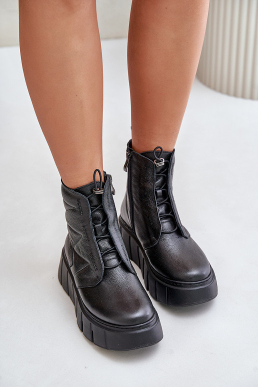 Zazoo 60472 Aulinukai su platforma I Koturnie Juodos spalvos