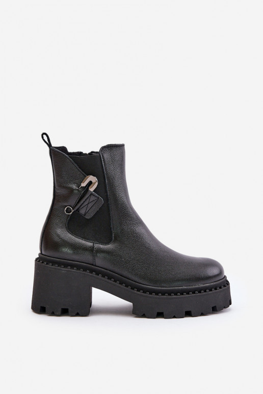 Zazoo 60490   pašiltinti Aulinukai su ornamentais Juodos spalvos