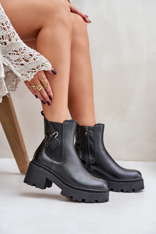 Zazoo 60490   pašiltinti Aulinukai su ornamentais Juodos spalvos