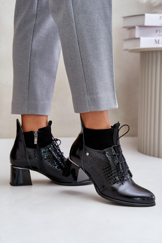 Zazoo 60503 Aulinukai su kulniukais pašiltinti Juodos spalvos