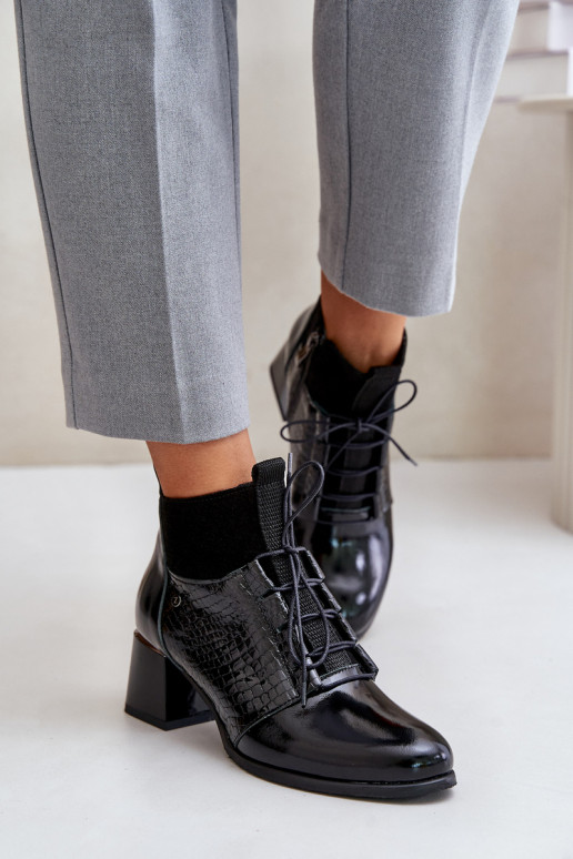 Zazoo 60503 Aulinukai su kulniukais pašiltinti Juodos spalvos