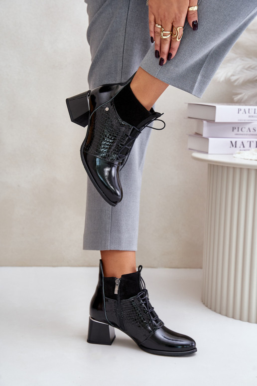 Zazoo 60503 Aulinukai su kulniukais pašiltinti Juodos spalvos