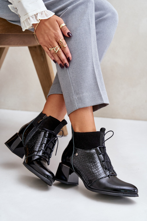 Zazoo 60503 Aulinukai su kulniukais pašiltinti Juodos spalvos