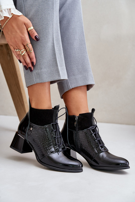 Zazoo 60503 Aulinukai su kulniukais pašiltinti Juodos spalvos