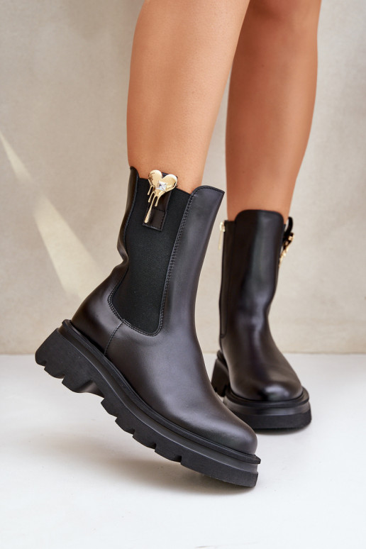   stilingi aulinukai  CheBello 4537 Juodos spalvos