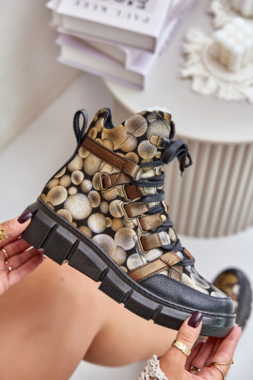   lygiapadžiai Suvarstomi aulinukai  06158-25 aukso spalvos