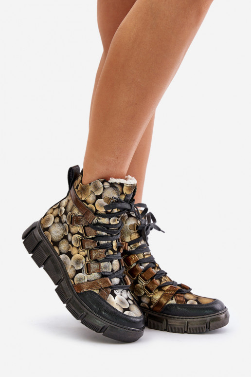   lygiapadžiai Suvarstomi aulinukai  06158-25 aukso spalvos