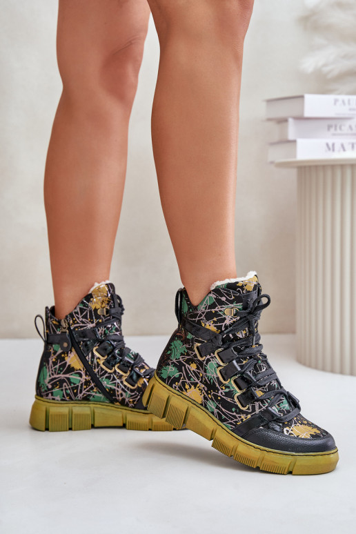   lygiapadžiai Suvarstomi aulinukai  06158-07 geltonos -Juodos spalvos