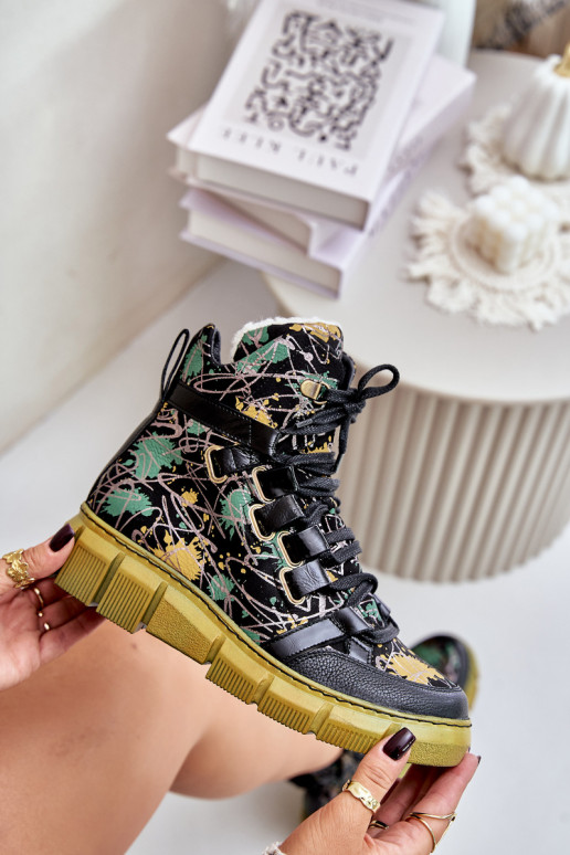   lygiapadžiai Suvarstomi aulinukai  06158-07 geltonos -Juodos spalvos