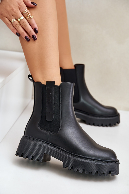   pašiltinti stilingi aulinukai  Big Star OO274A386 Juodos spalvos