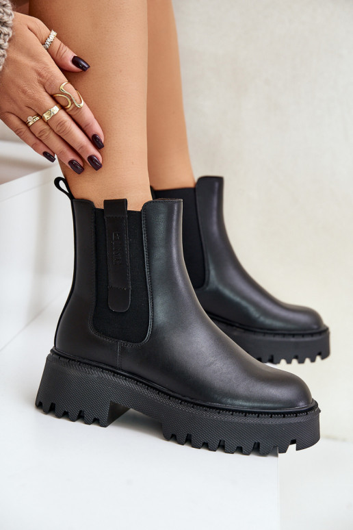   pašiltinti stilingi aulinukai  Big Star OO274A386 Juodos spalvos