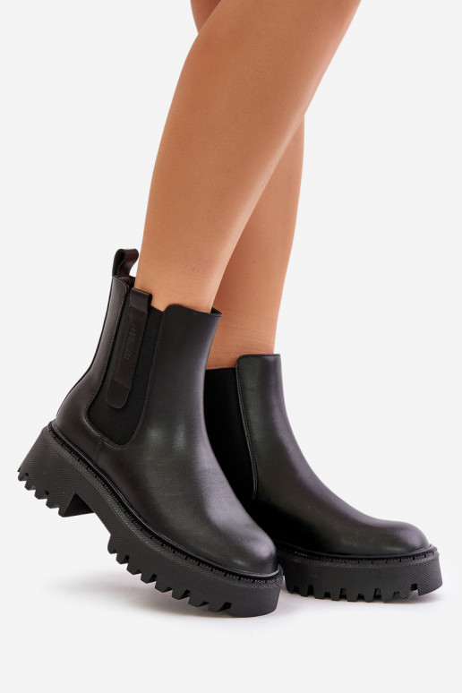   pašiltinti stilingi aulinukai  Big Star OO274A386 Juodos spalvos