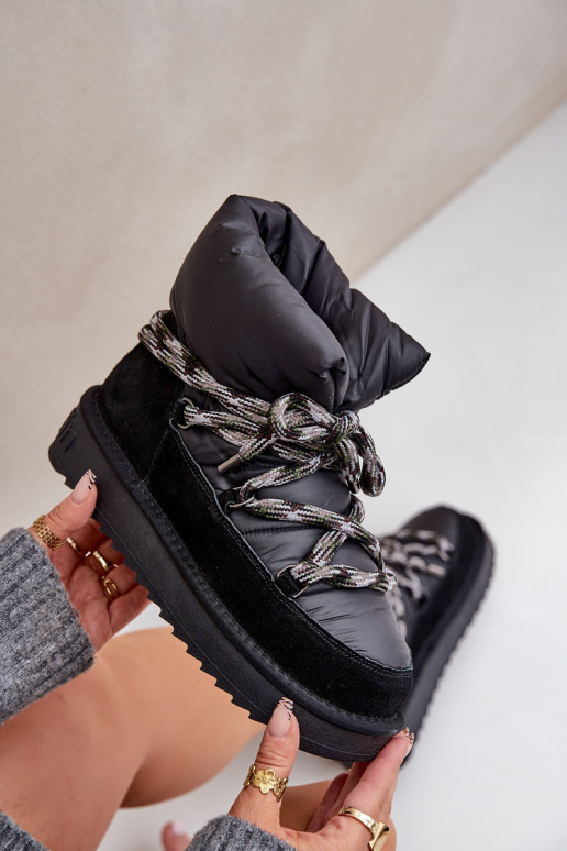 iš zomšos sniego batai  Z Grubym m D.Franklin DFSH375003 Juodos spalvos