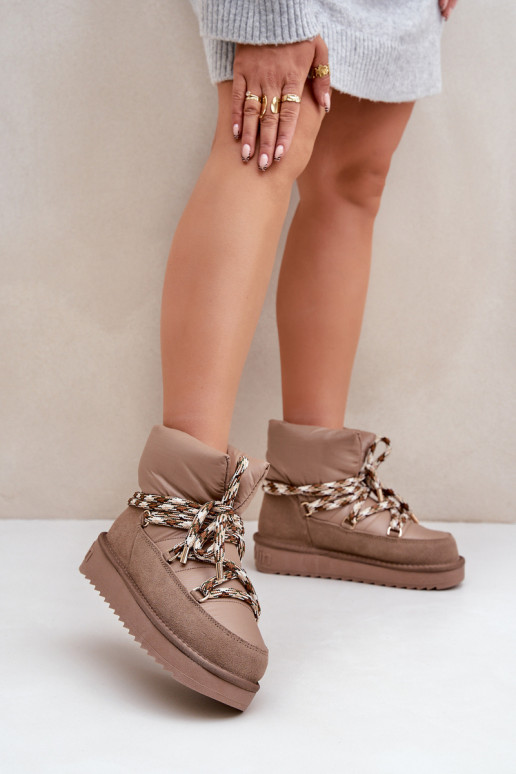 iš zomšos sniego batai  Z Grubym m D.Franklin DFSH375003 molio spalvos