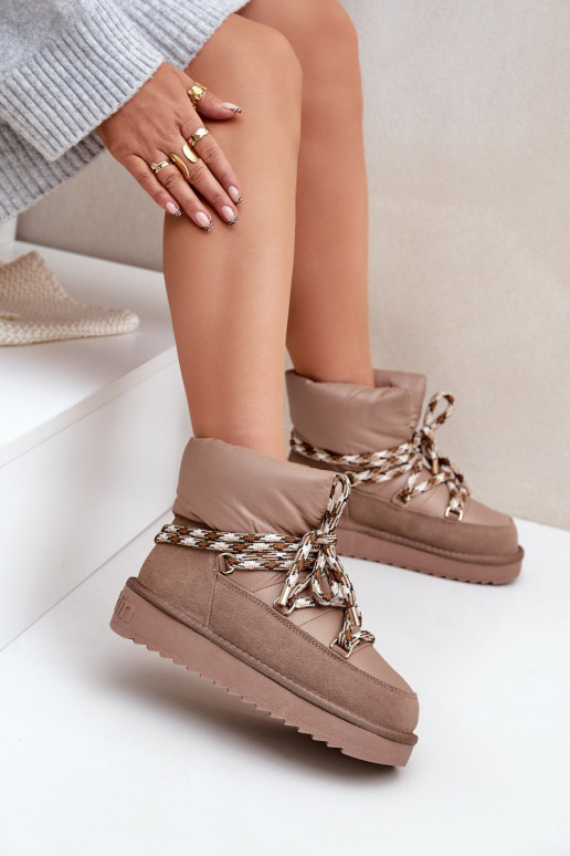 iš zomšos sniego batai  Z Grubym m D.Franklin DFSH375003 molio spalvos