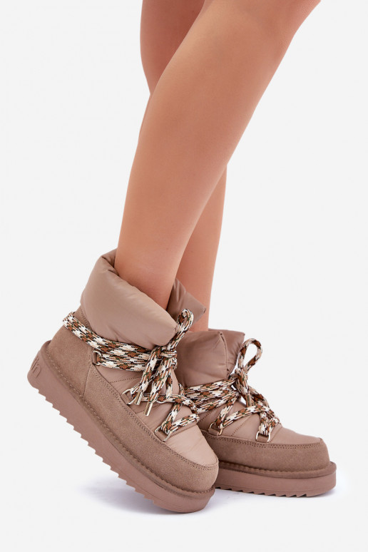 iš zomšos sniego batai  Z Grubym m D.Franklin DFSH375003 molio spalvos