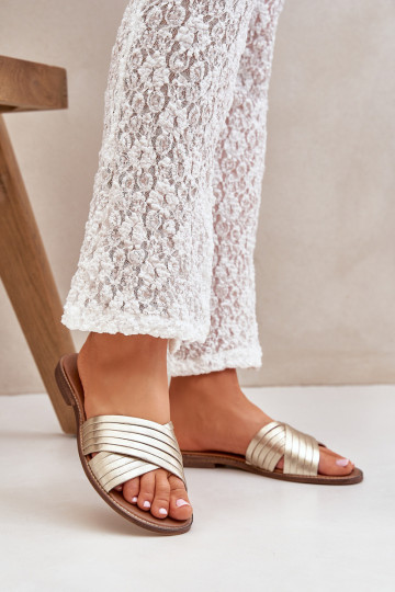 Šlepetės  Shoes 3682 aukso spalvos