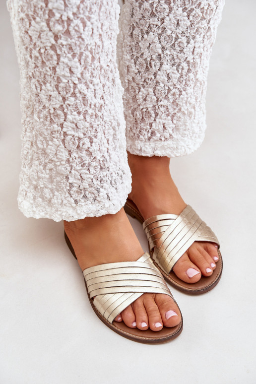    Šlepetės  Shoes 3682 aukso spalvos