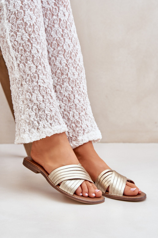    Šlepetės  Shoes 3682 aukso spalvos